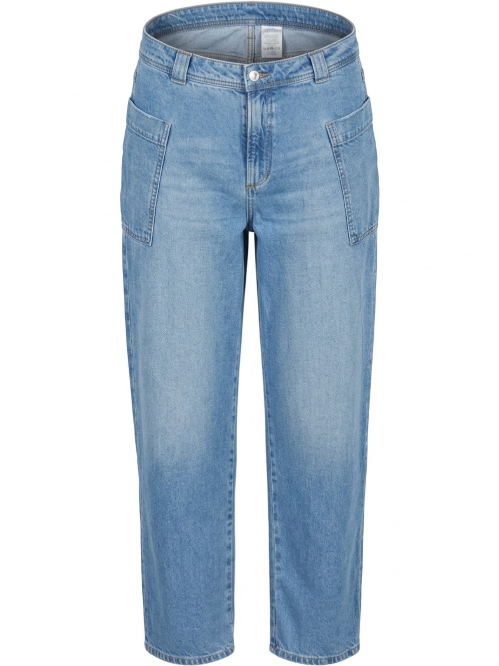 Joe's Jeans Light Blue High-Rise Straight Pocket Jeans. Barrel